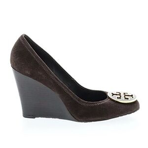 Tory Burch Black Suede Wedges